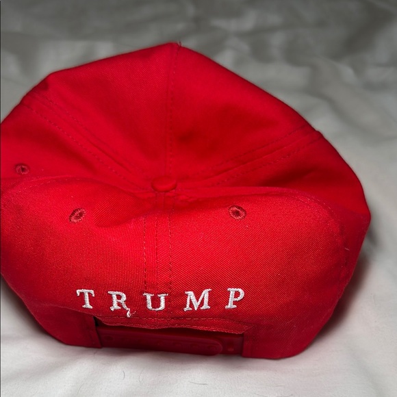 Red Cap with White Embroidery - Picture 2 of 3
